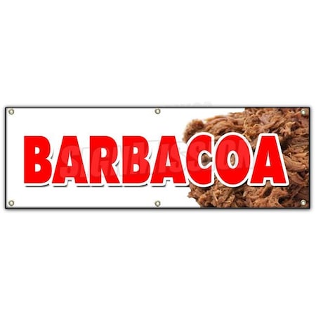 Signmission BARBACOA BANNER SIGN caribbean mexico mexican pork beef goat barbecue B-72 Barbacoa